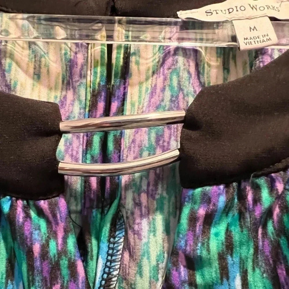 Studio Works Multicolor Print Sleeveless Dress Size M - Picture 5 of 14